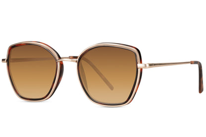 Gafas de sol extragrandes con montura marrón