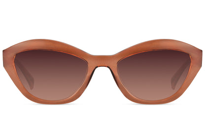 Braune Cat-Eye-Sonnenbrille
