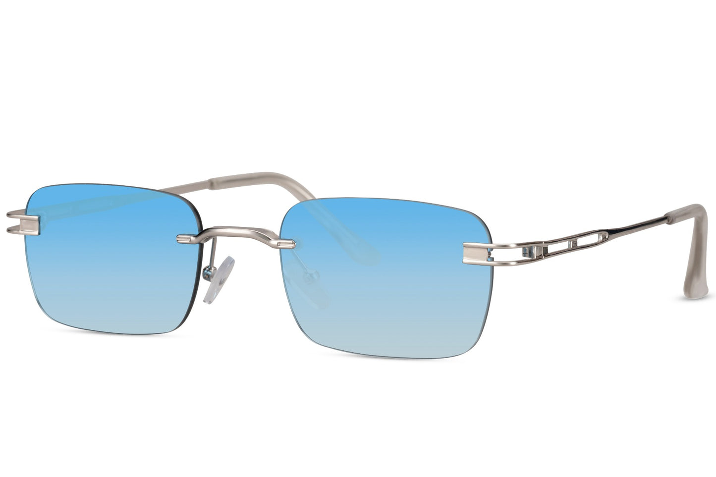 Rimless Colour Tinted Rectangle Sunglasses