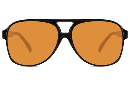 Gafas de sol retro tintadas en naranja