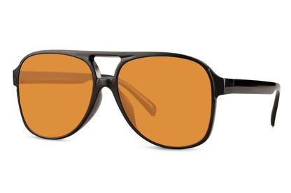 Gafas de sol retro tintadas en naranja