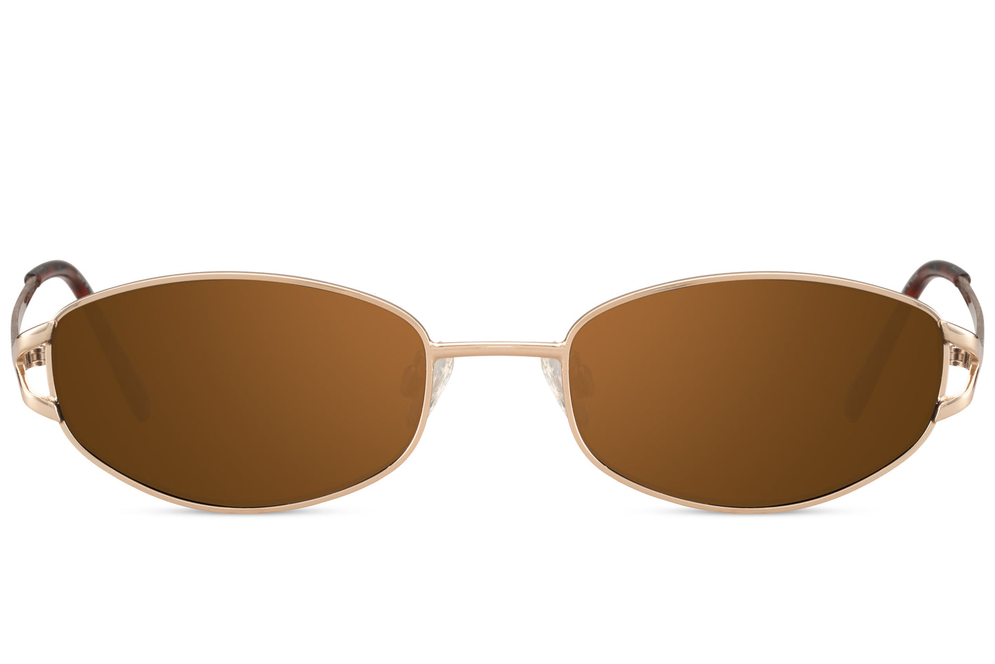 Sleek Metal Frame Oval Sunglasses