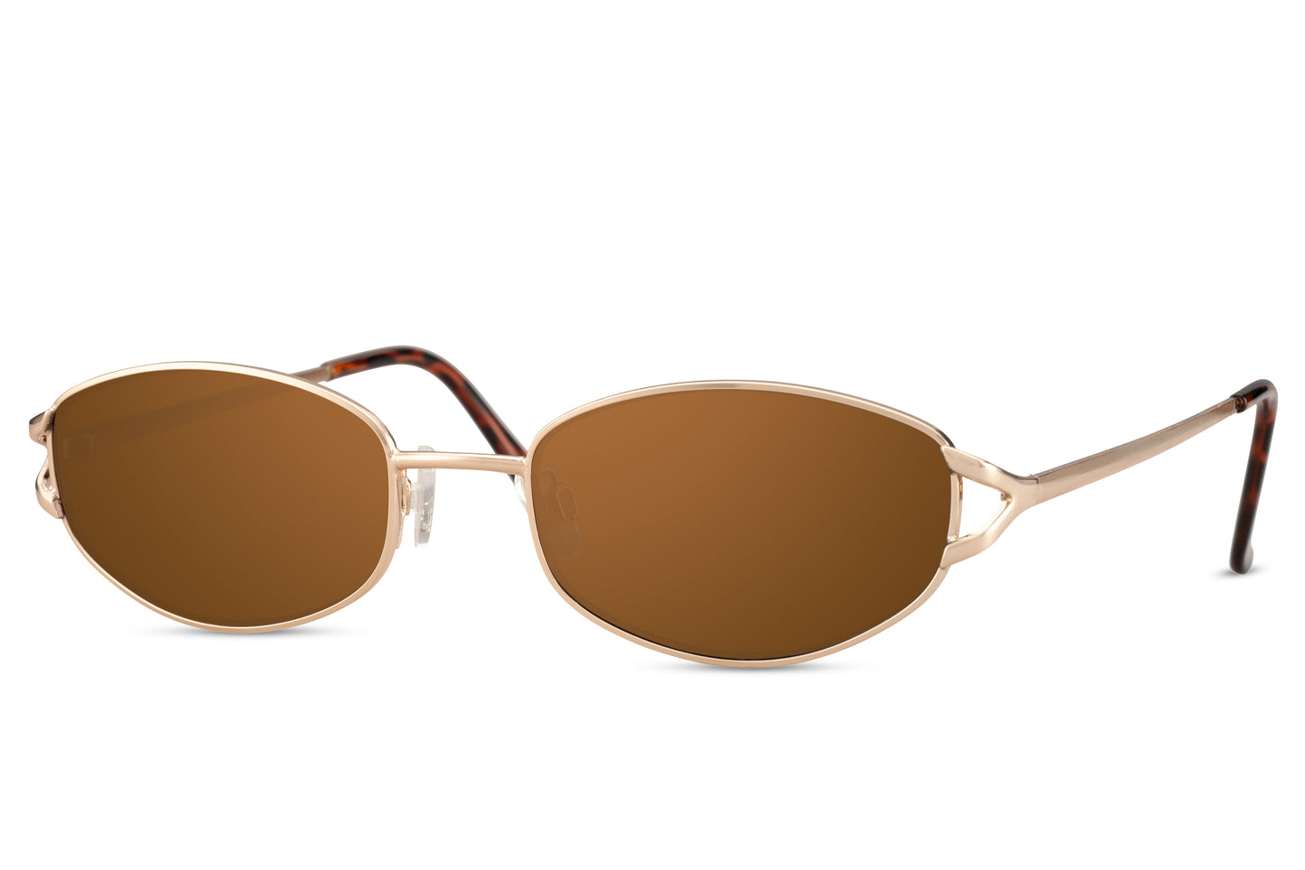 Sleek Metal Frame Oval Sunglasses