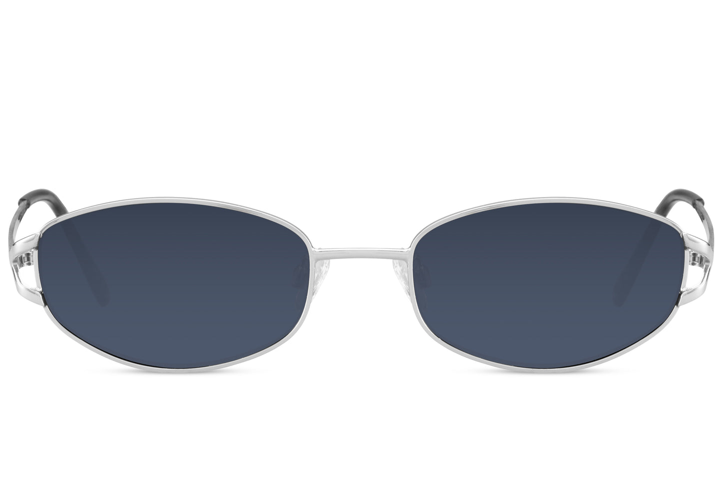 Sleek Metal Frame Oval Sunglasses