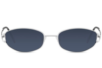 Sleek Metal Frame Oval Sunglasses