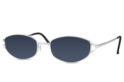 Sleek Metal Frame Oval Sunglasses