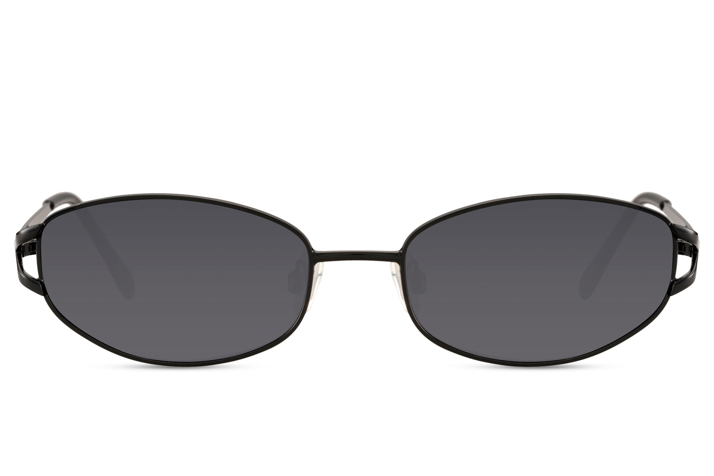 Sleek Metal Frame Oval Sunglasses