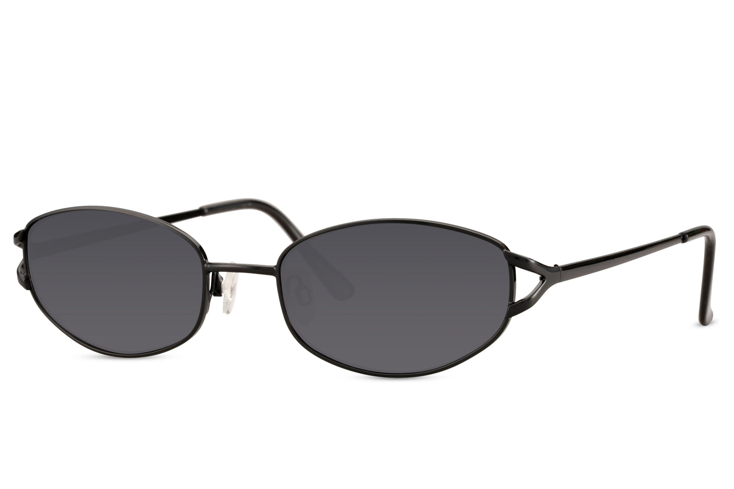 Sleek Metal Frame Oval Sunglasses