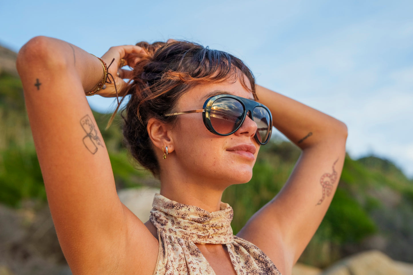 Klobige Oversized-Pilotenbrille