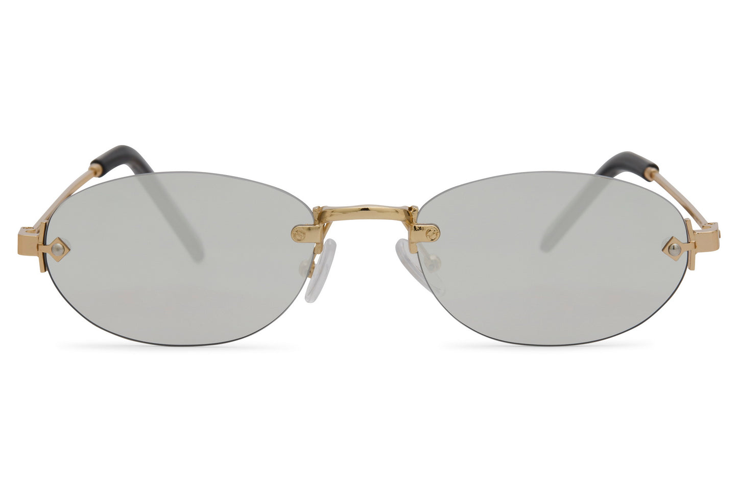 Rimless Oval Vintage Sunglasses