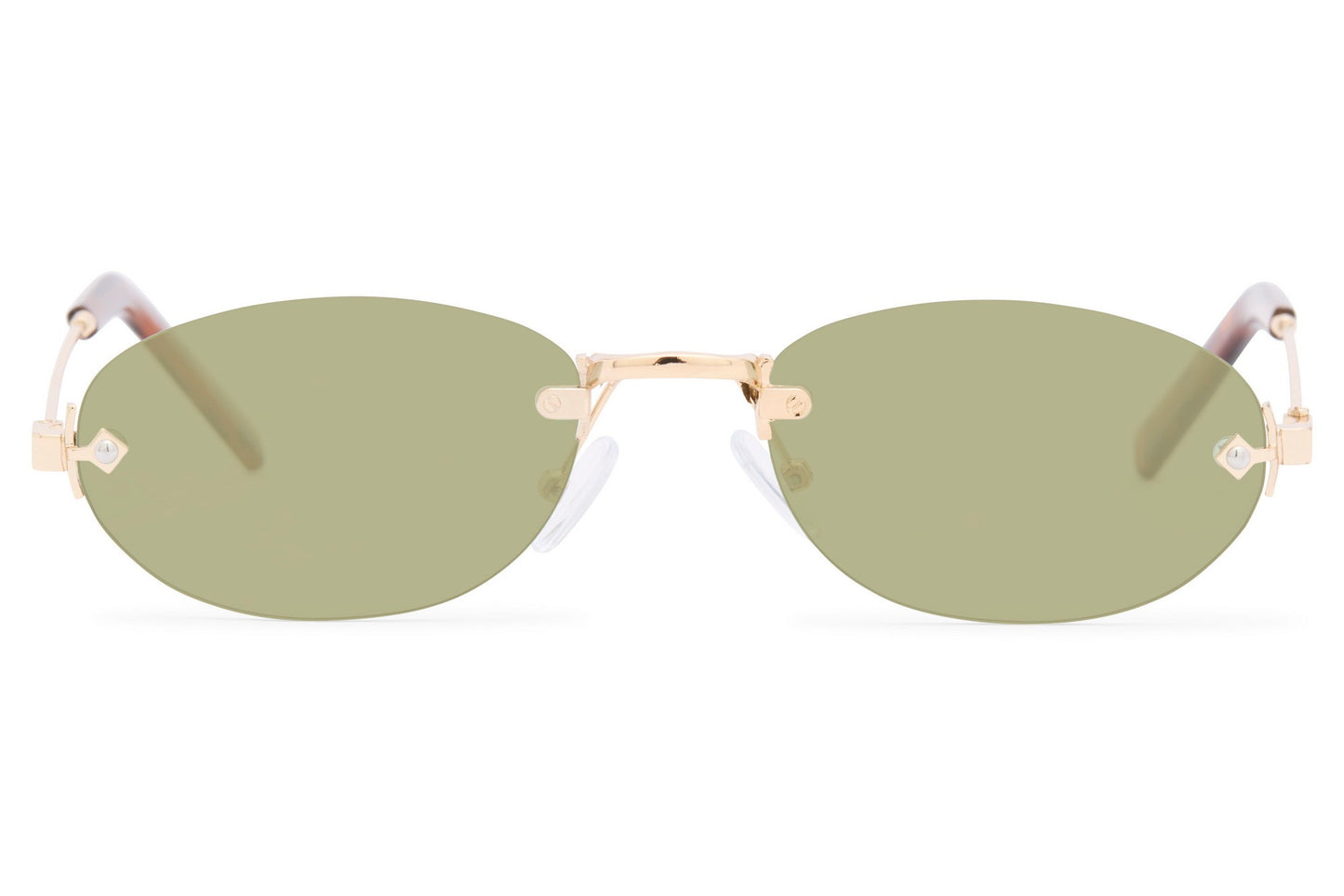 Rimless Oval Vintage Sunglasses