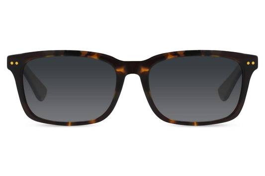 Animal Print Black Rectangle Sunglasses - 100% UV Protection & Polarized Lens | Stylish Acetate Frame