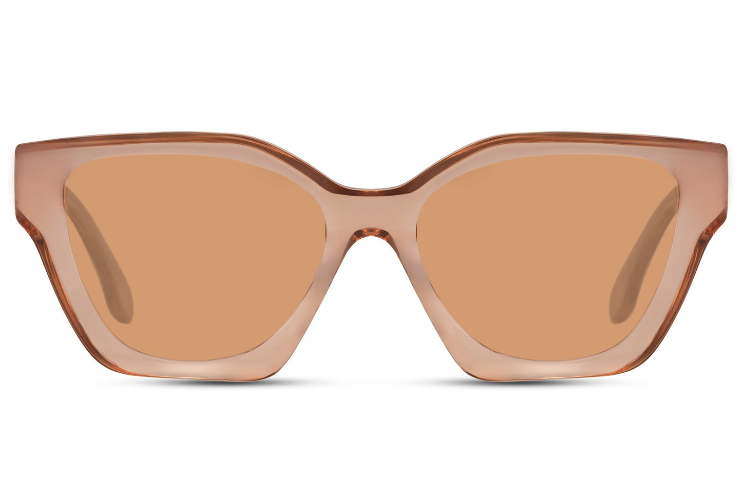 Step into sophistication with these Beige Geometric Cateye Sunglasses, the perfect combination of fashion and functionality. Designed with a unique geometric twist on the classic cat-eye silhouette, these sunglasses offer polarized lenses and 100% UV protection, ensuring you look chic while staying protected from the sun.
