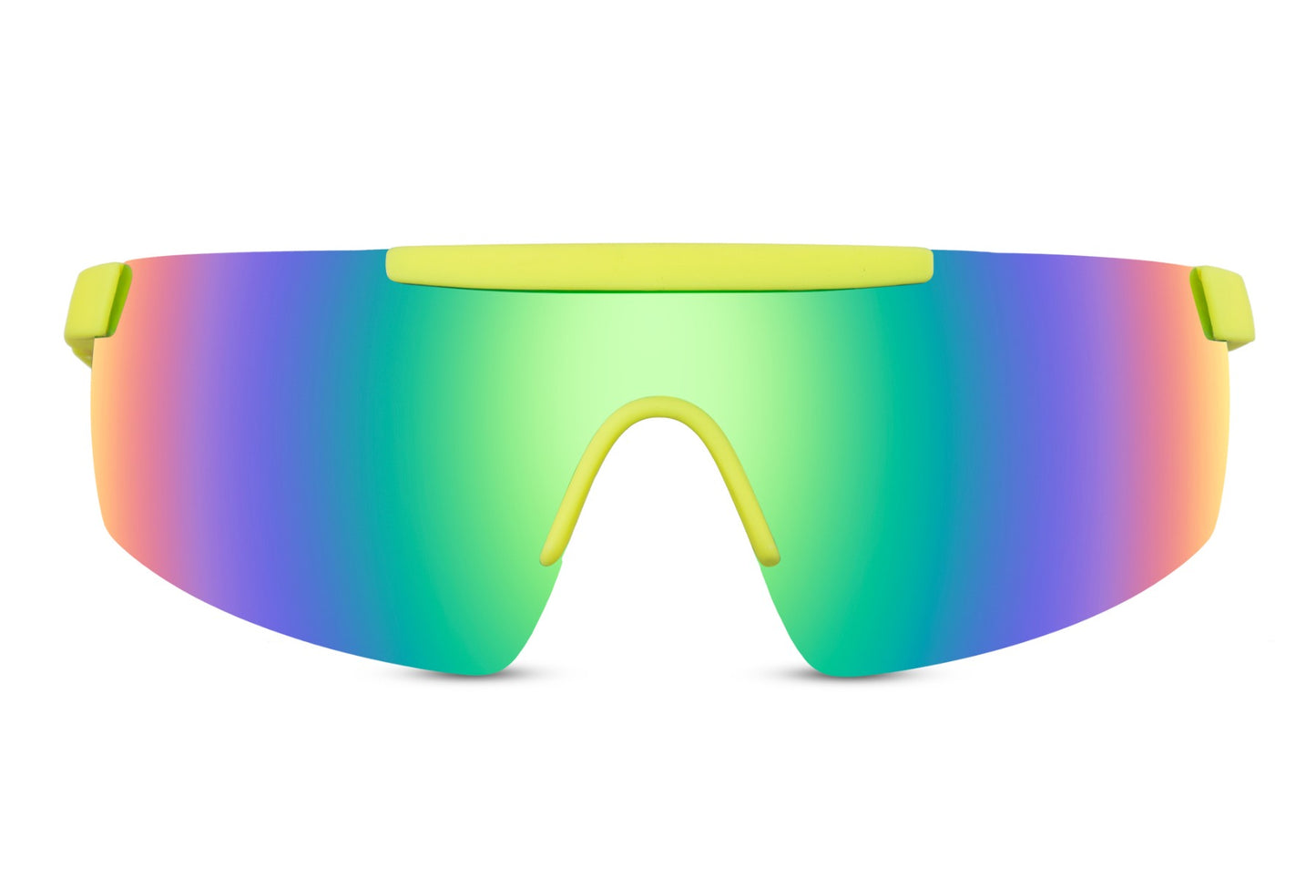 Rainbow Visor Style Mirrored Sports Sunglasses