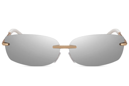 Designer Rimless Rectangle Sunglasses