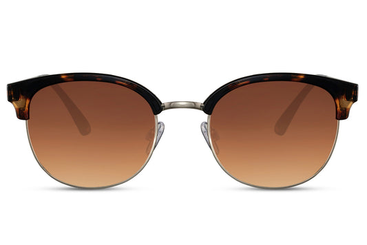 Black & Brown Clubmaster Sunglasses