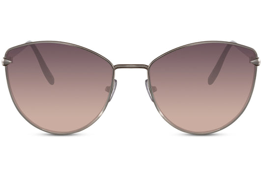 Oversized Brown Cateye Sunglasses