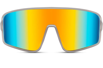 Oversized  Rainbow Color Visor Style Sunglasses