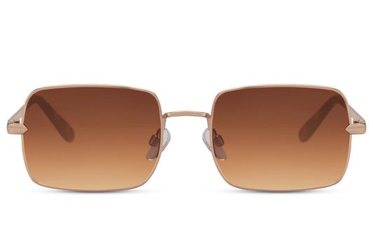 Brown & Black Rectangle Sunglasses