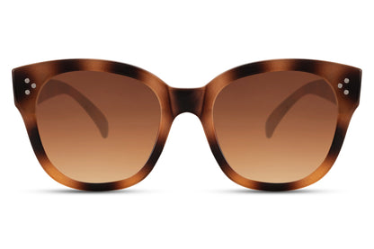 Brown Animal Print Oversized Sunglasses - Eco Friendly