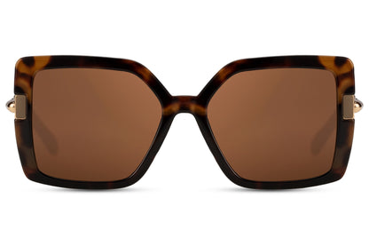 Brown & Black Oversized Sunglasses - Eco Friendly