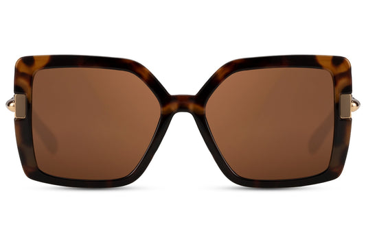 Brown & Black Oversized Sunglasses - Eco Friendly