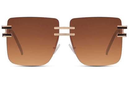 Rimless Oversized Sunglasses