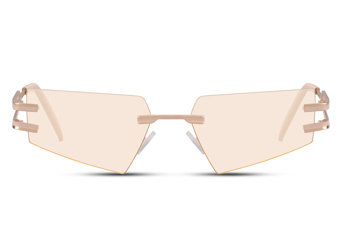Rimless Geometric Sunglasses