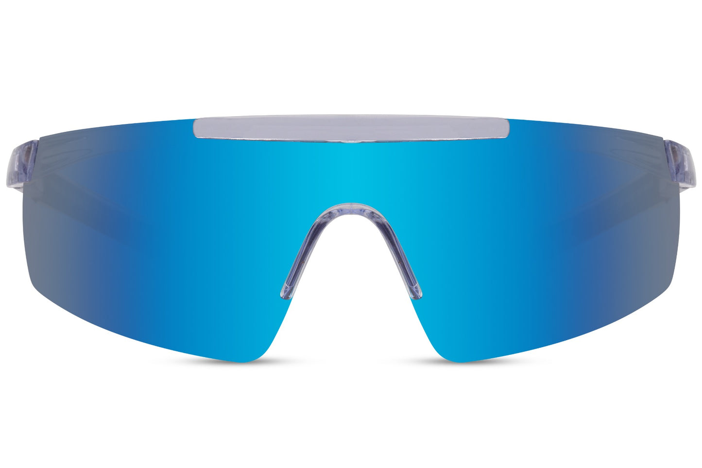 Rainbow Visor Style Mirrored Sports Sunglasses