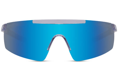 Rainbow Visor Style Mirrored Sports Sunglasses