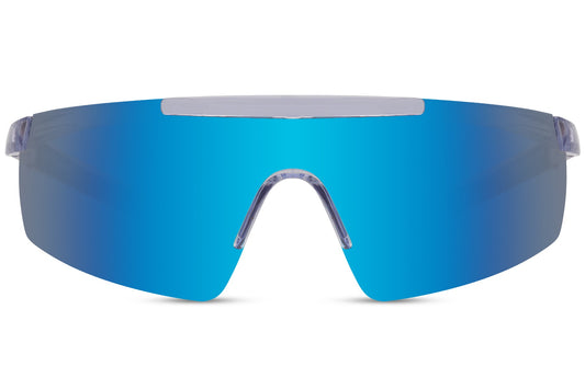 Visor Style Mirrored Sports Sunglasses