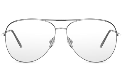 Silver Blue Light Filter Aviator Glasses