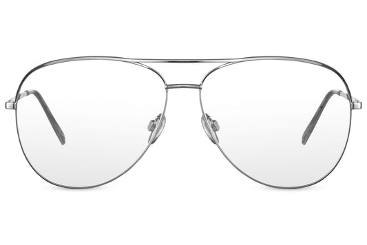 Silver Blue Light Filter Aviator Glasses
