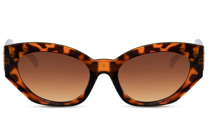 Black Geometric Cateye Sunglasses