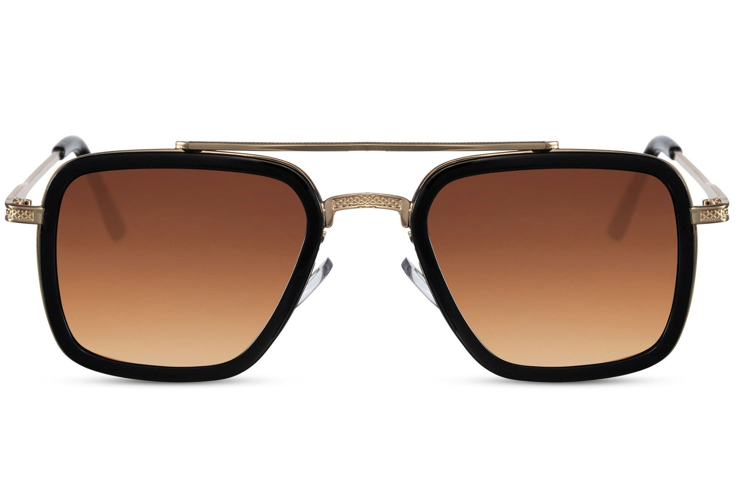 Retro Tinted Brown Square Sunglass