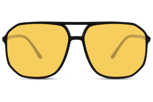 Black Frame Retro Tinted Shades