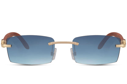 Rimless Rectangle Sunglasses