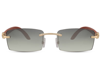 Rimless Rectangle Sunglasses