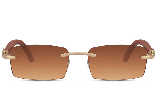 Rimless Rectangle Sunglasses