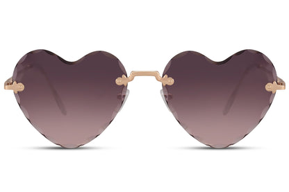 Heart Shape Rimless Party Sunglasses