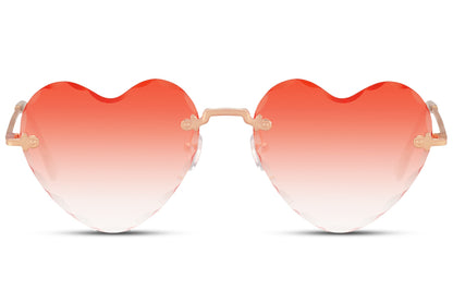 Heart Shape Rimless Party Sunglasses