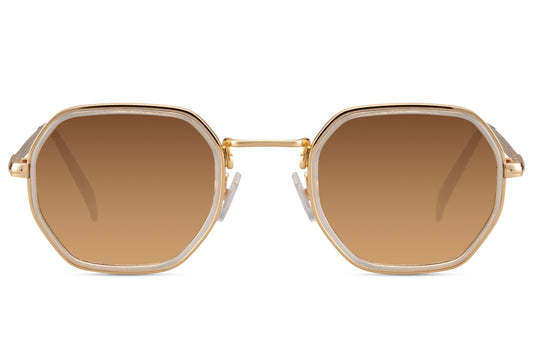 Geometrische Runde Elegante Sonnenbrille