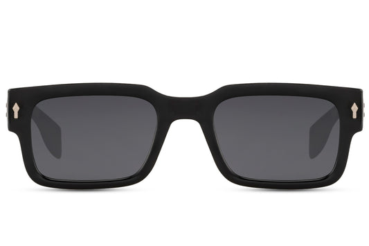 Core Black Frame Rectangle Sunglasses