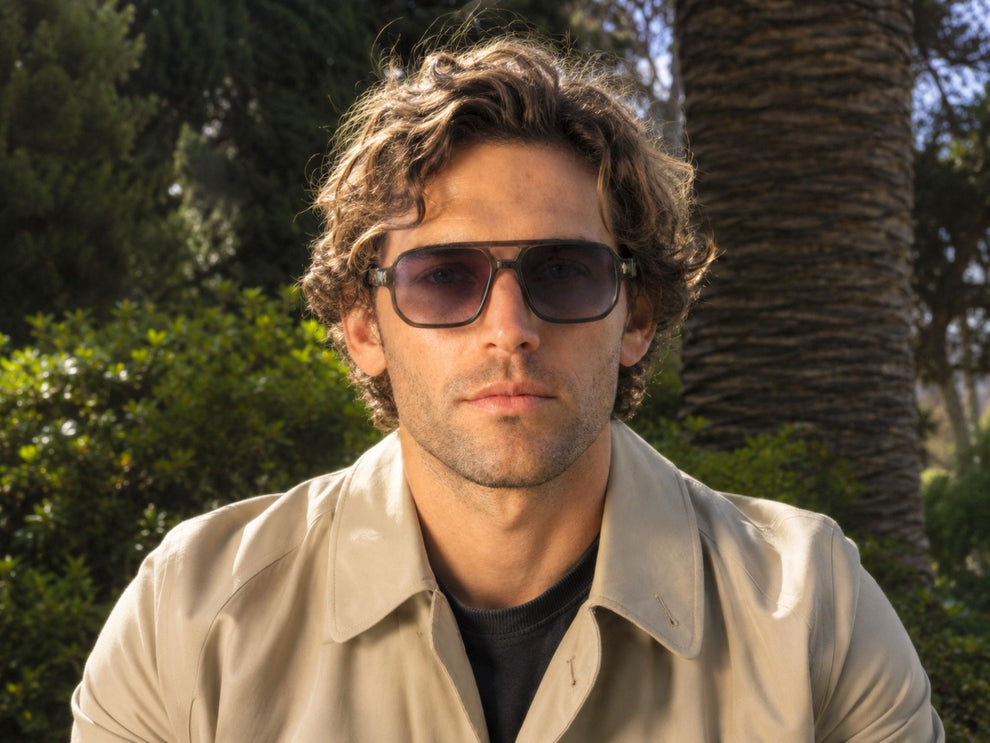 London Vintage Aviator Sunglasses styled view