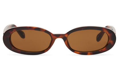 Amber brown oval party sunglasses — boho retro style for women, UV400 polycarbonate lens | Sunglass Station UK & Europe