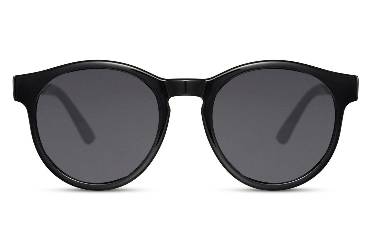 Amsterdam eco round sunglasses black 100% recycled polyester frame smoke lens UV400 protection men women sustainable Dutch inspired minimalist bold everyday city summer beach free UK Europe delivery Sunglass Station