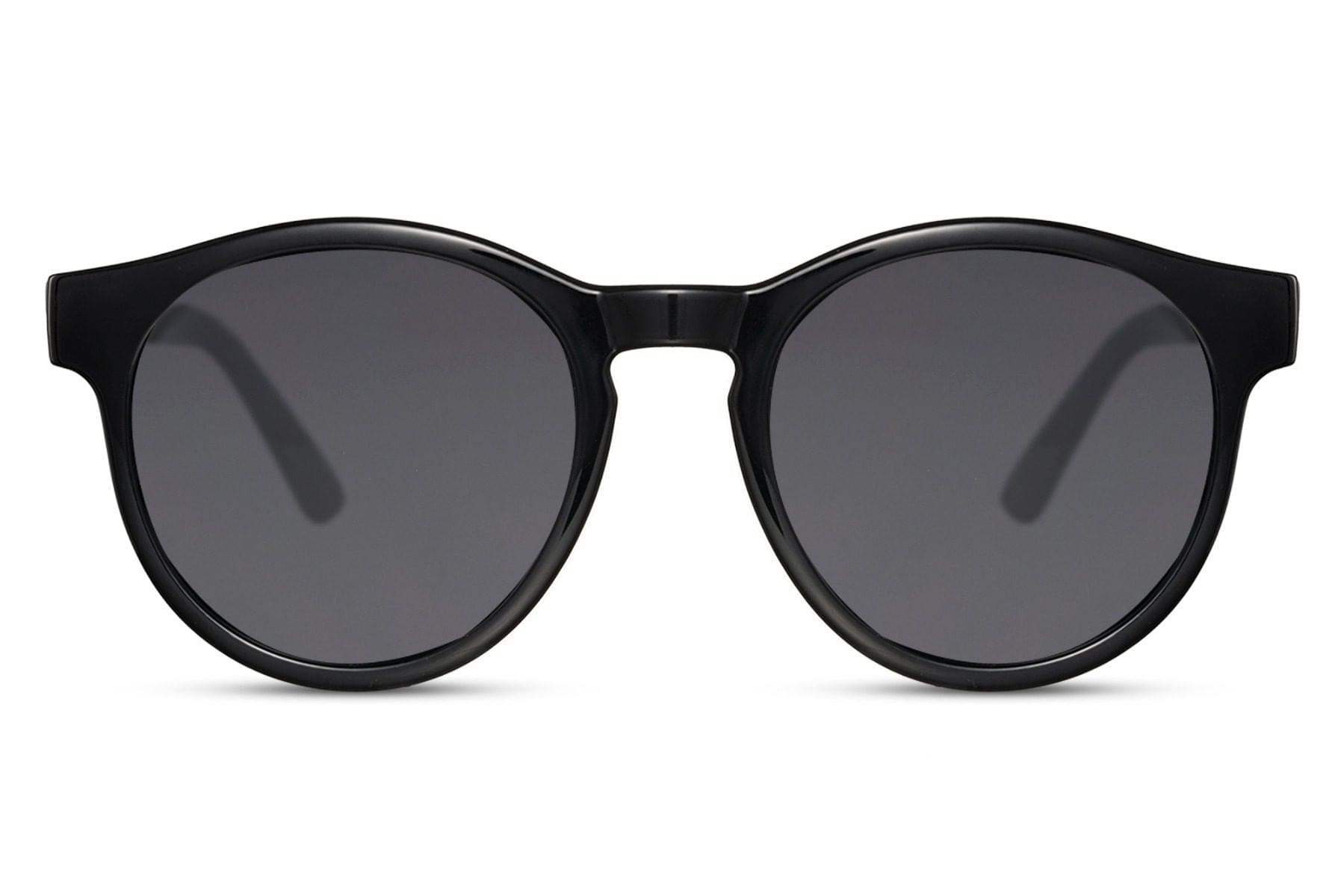 Amsterdam eco round sunglasses black 100% recycled polyester frame smoke lens UV400 protection men women sustainable Dutch inspired minimalist bold everyday city summer beach free UK Europe delivery Sunglass Station
