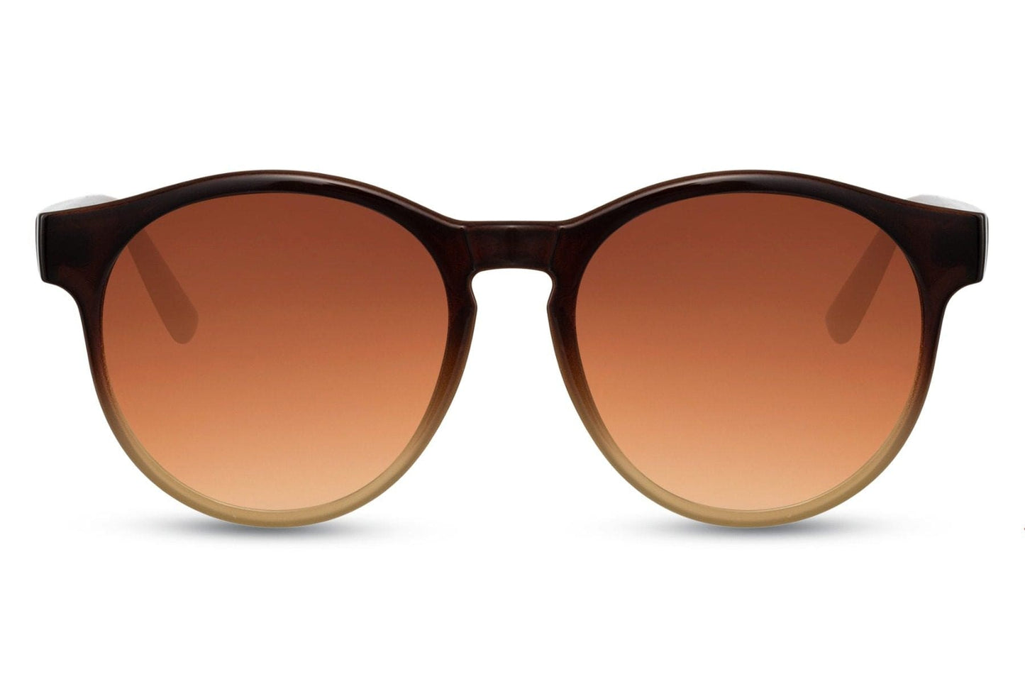 Amsterdam eco round sunglasses brown animal print recycled polyester frame warm brown lens lightweight UV400 protection men women sustainable comfortable all-day retro boho summer city free UK Europe shipping Sunglass Station