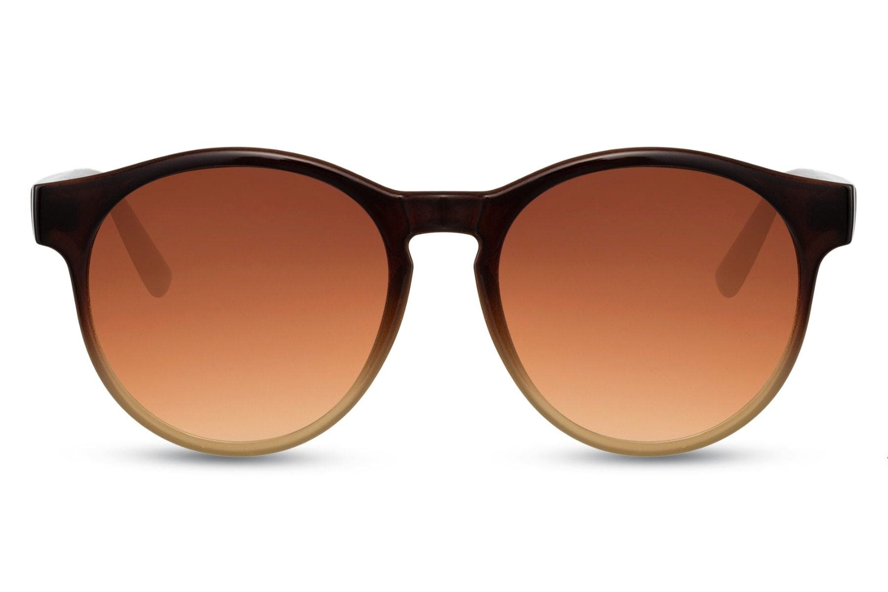 Amsterdam eco round sunglasses brown animal print recycled polyester frame warm brown lens lightweight UV400 protection men women sustainable comfortable all-day retro boho summer city free UK Europe shipping Sunglass Station
