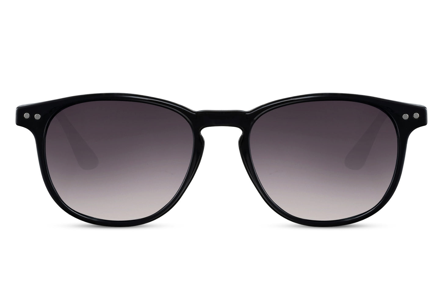 Amsterdam round sunglasses black polycarbonate frame dark lens UV400 protection men women bold minimalist sophisticated everyday city summer driving beach free UK Europe shipping Sunglass Station